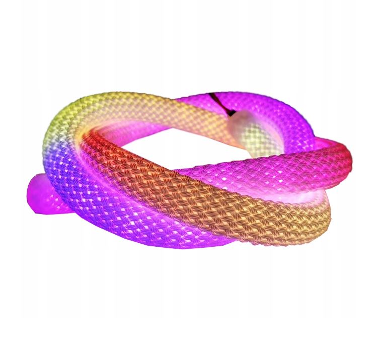 LED PROVAZ Ø16mm / 5V / RGB / IP20 / SET 3m / IMITACE PROVAZOVÉHO VÝPLETU